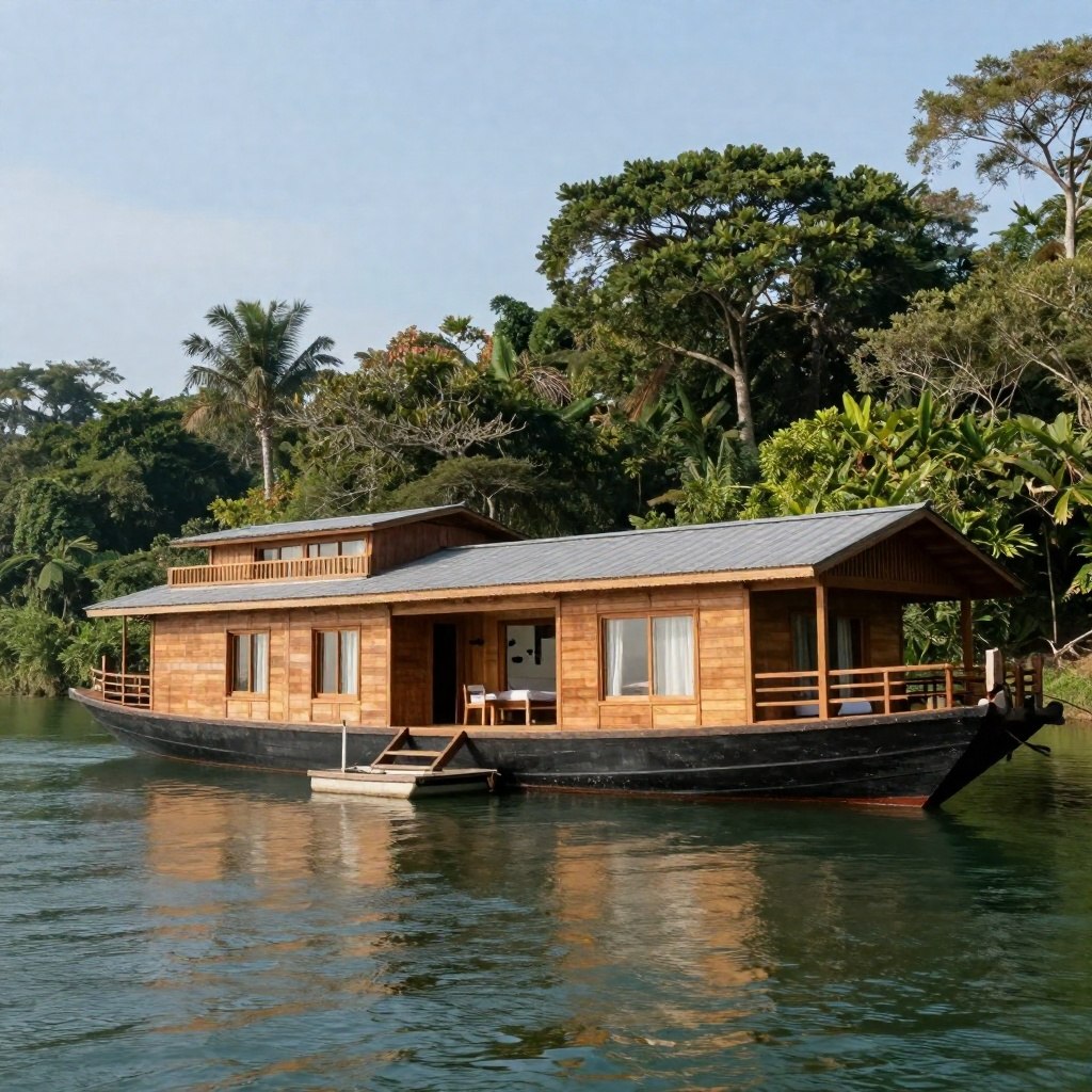 The Temenggor Houseboat on the lake